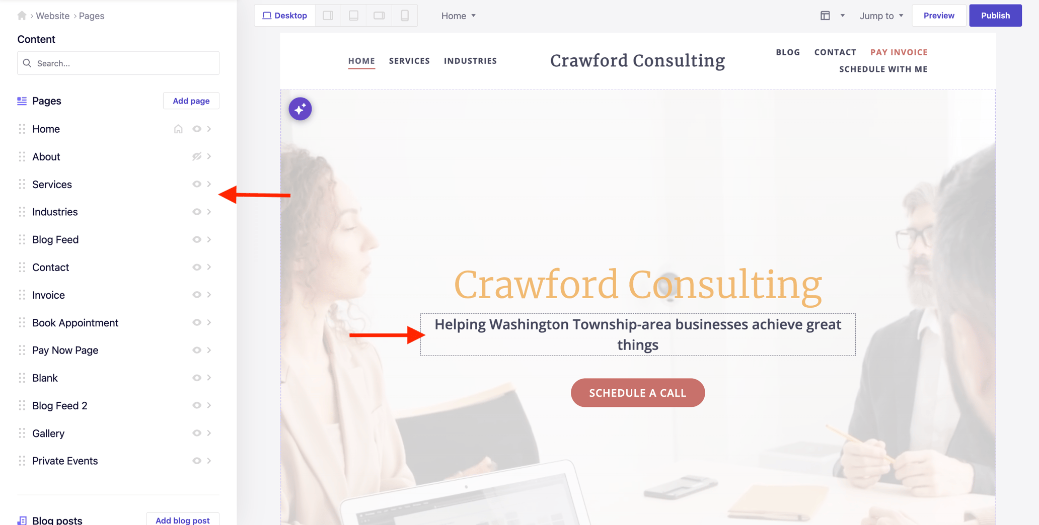 Choosing a different font or text style