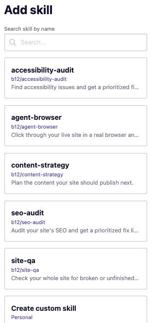 agent-browser in the skills catalog