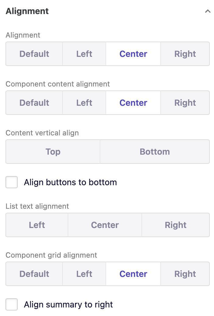 Utilizing alignment settings [B12 2.0]