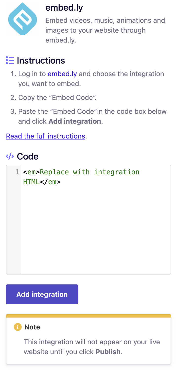Adding Embedly to your website [B12 2.0]